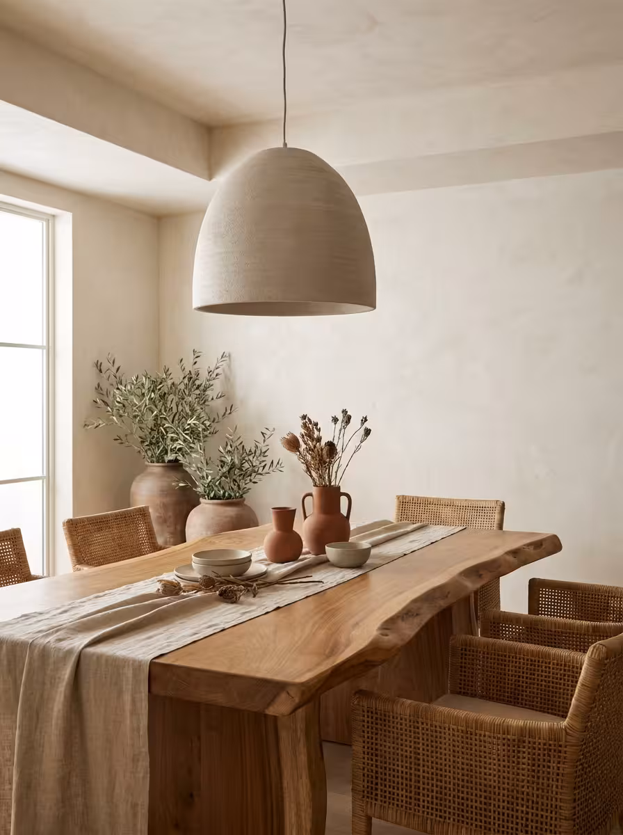 Earthy Dining Room - Organic Modern Dining Room design concept