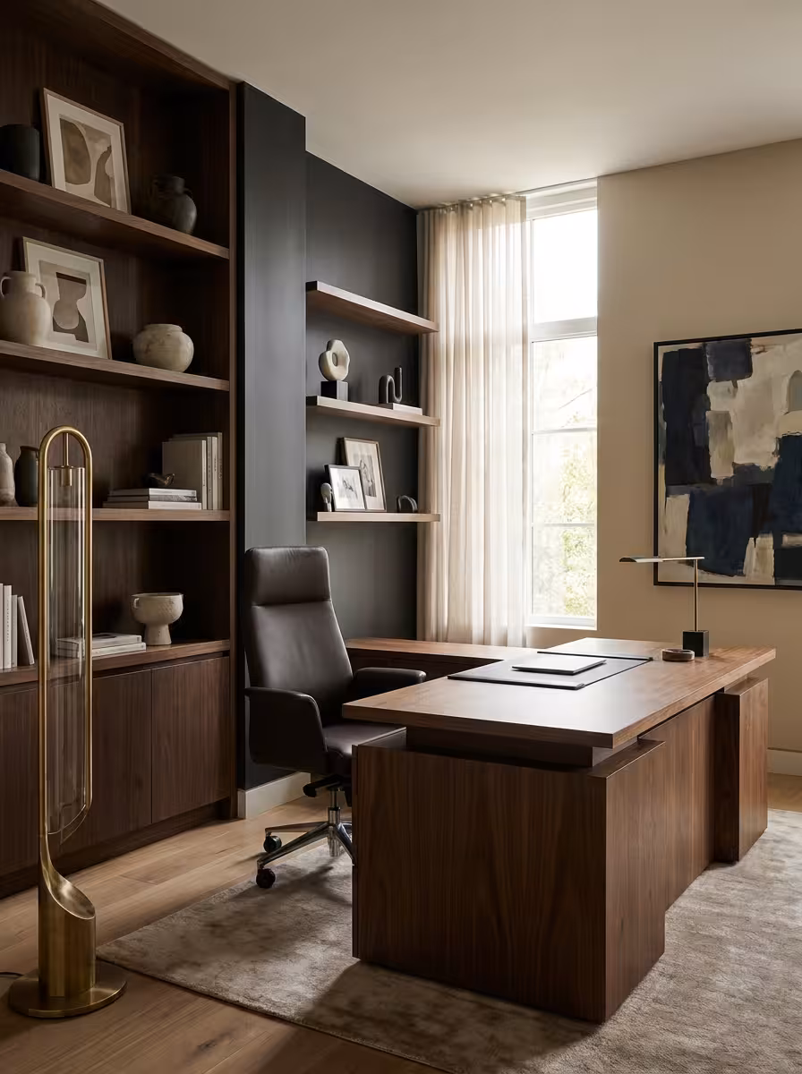 Executive Home Office - Contemporary Home Office design concept
