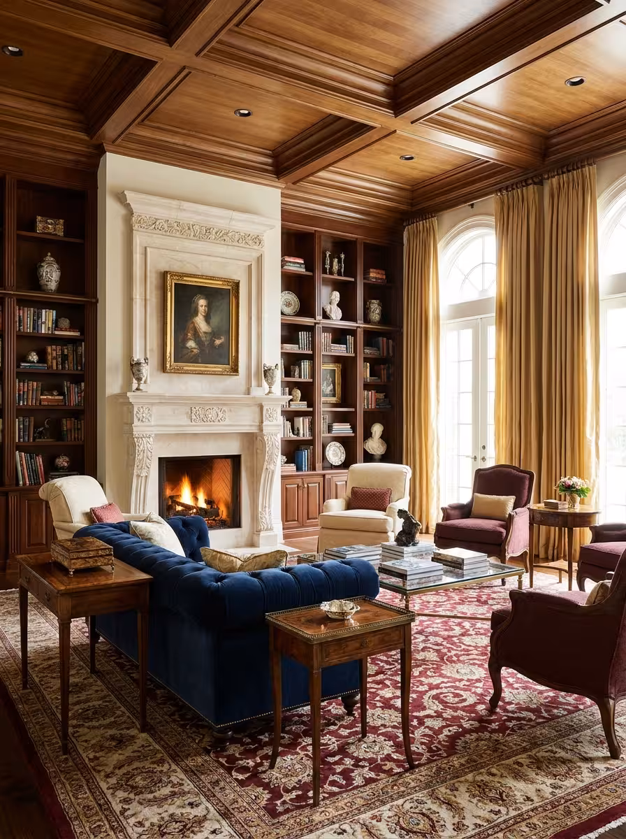 Grand Living Room - Timeless Classic Living Room design concept