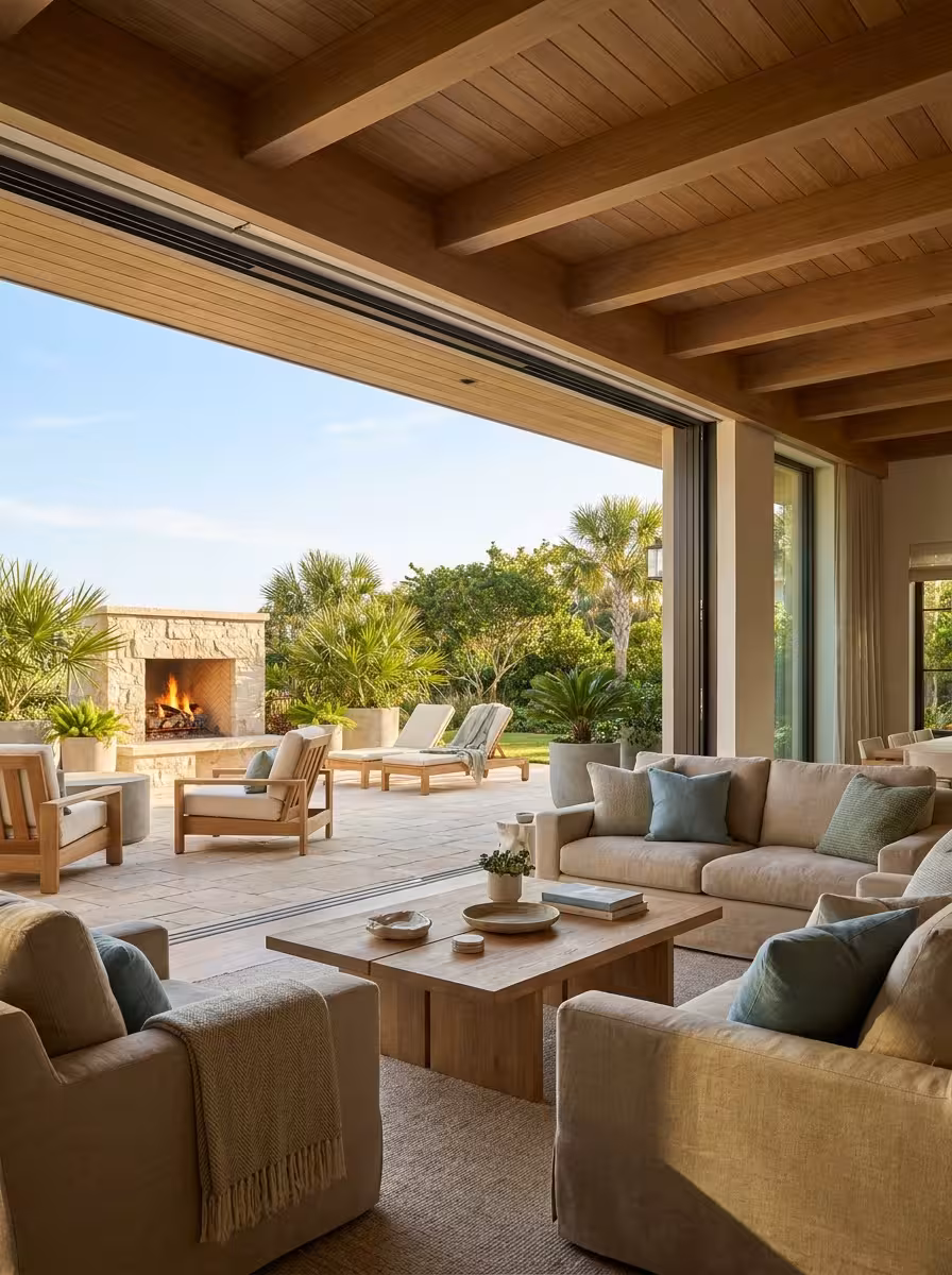 Indoor-Outdoor Living - Organic Modern Outdoor Living design concept